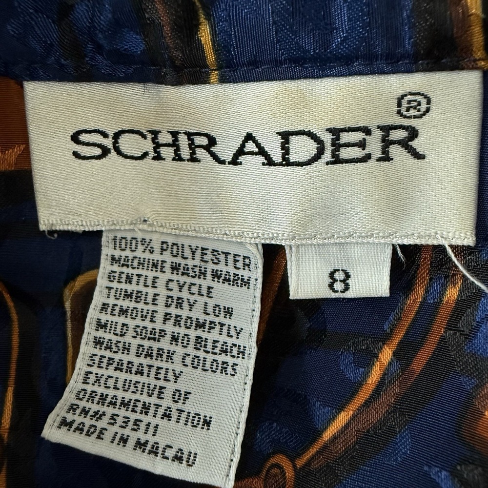 Vintage 80s Schrader Equestrian Shirt‎ Dress Womens 8 Horse Preppy Bit & Bridle - Picture 8 of 10